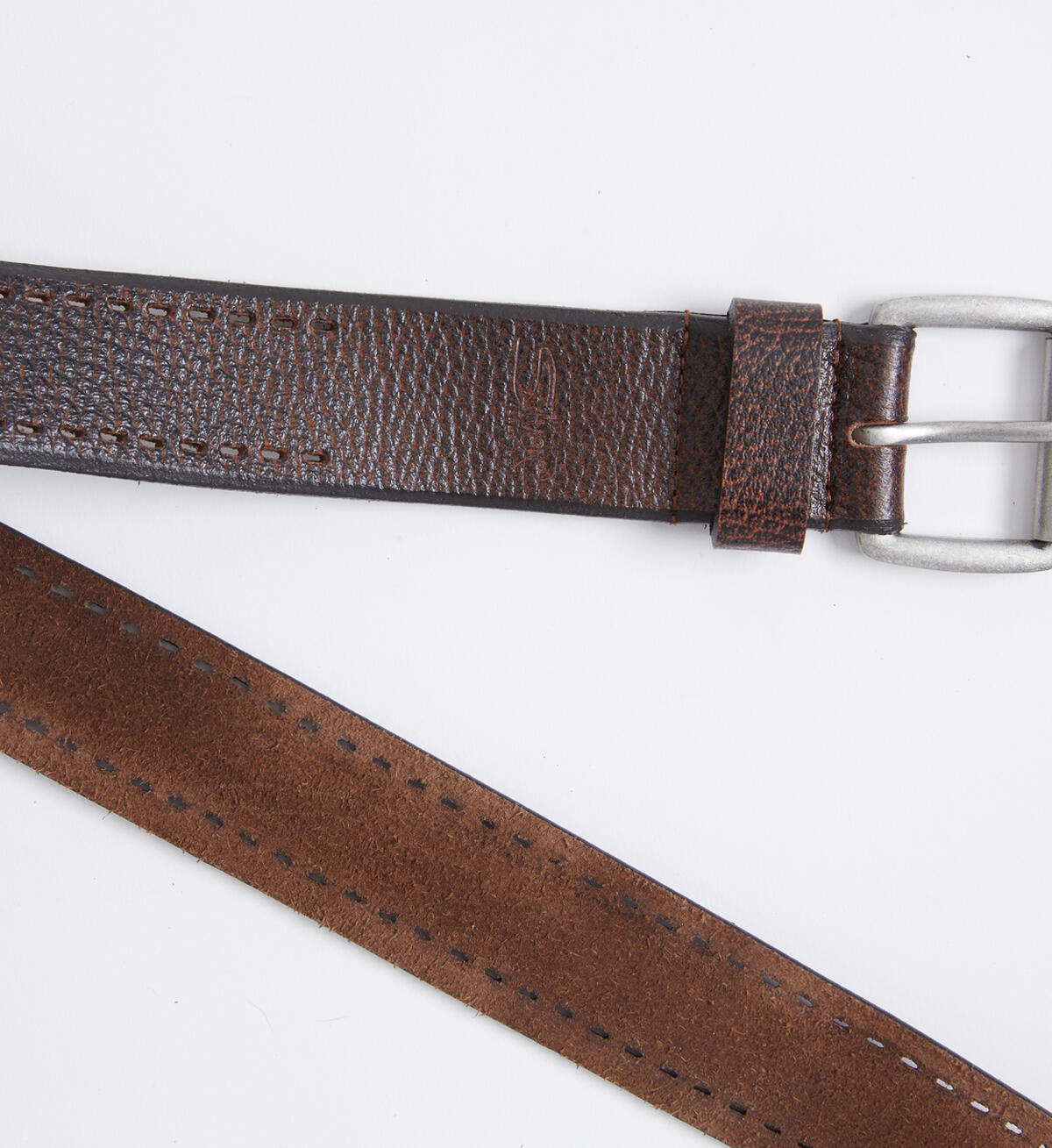 Pebbled Leather Mens Belt, , hi-res image number 2