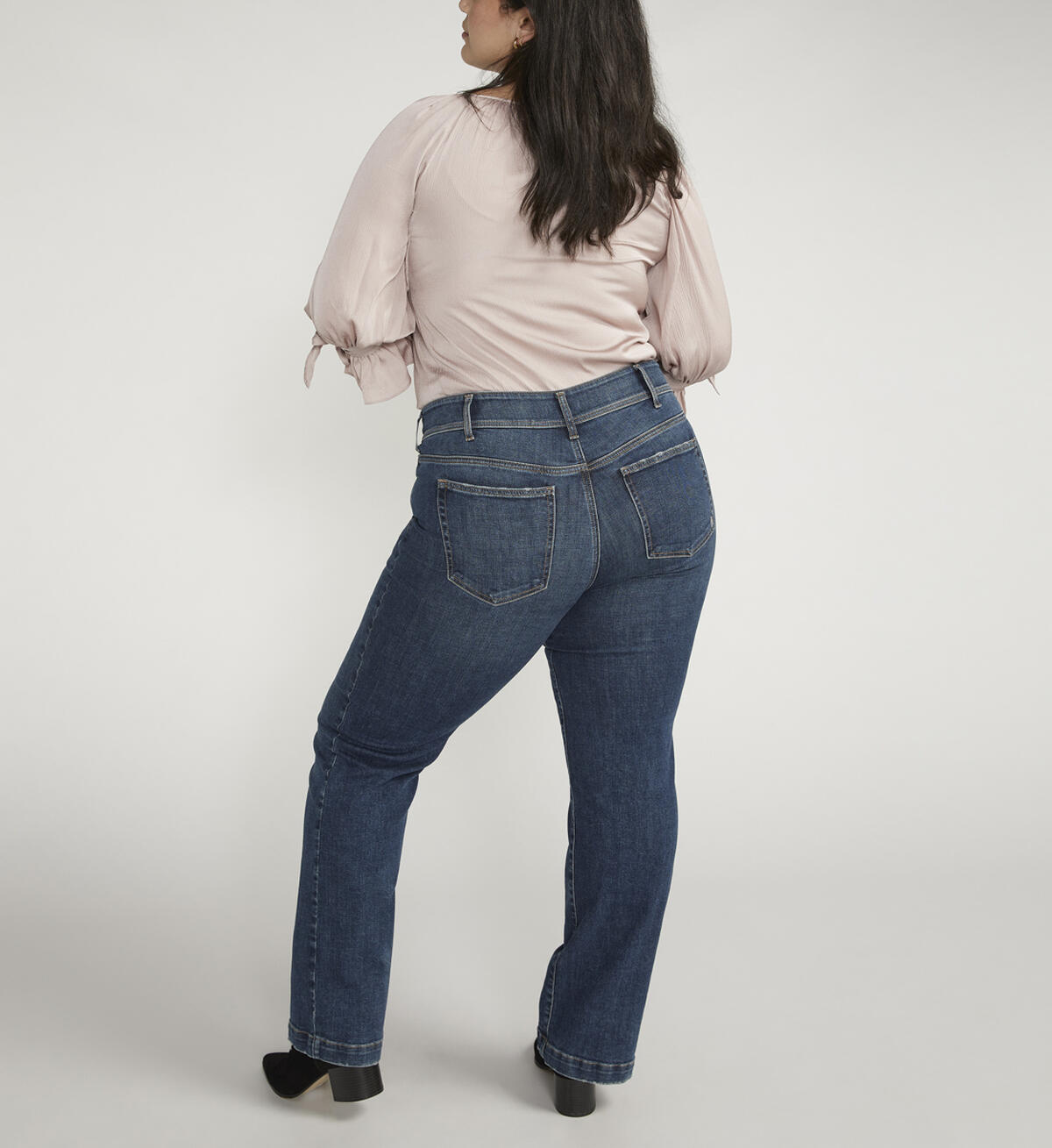 Suki Mid Rise Trouser Leg Jeans Plus Size, Indigo, hi-res image number 1