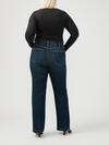 Highly Desirable High Rise Trouser Leg Jeans Plus Size, , hi-res image number 1