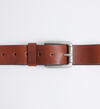 Pebbled Brown Leather Mens Belt, , hi-res image number 3