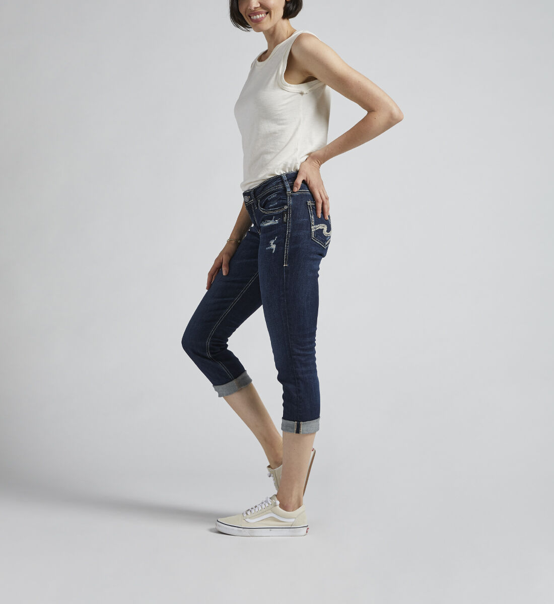 Silver suki top mid capri