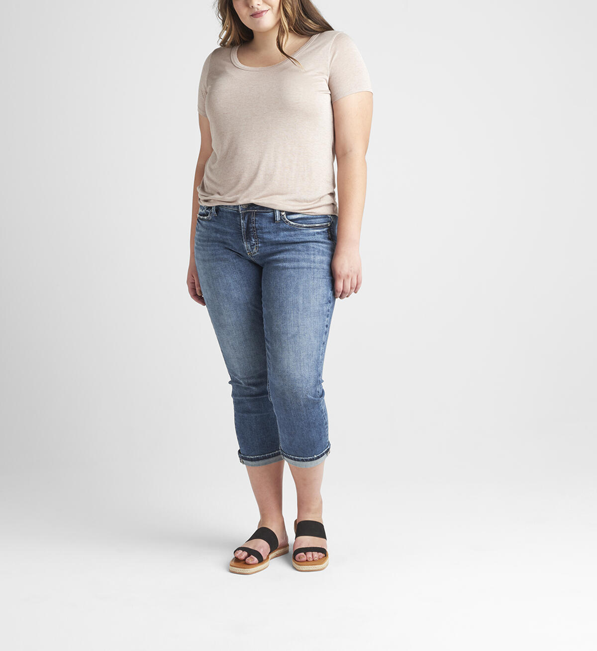 Elyse Mid Rise Capri Plus Size, , hi-res image number 0