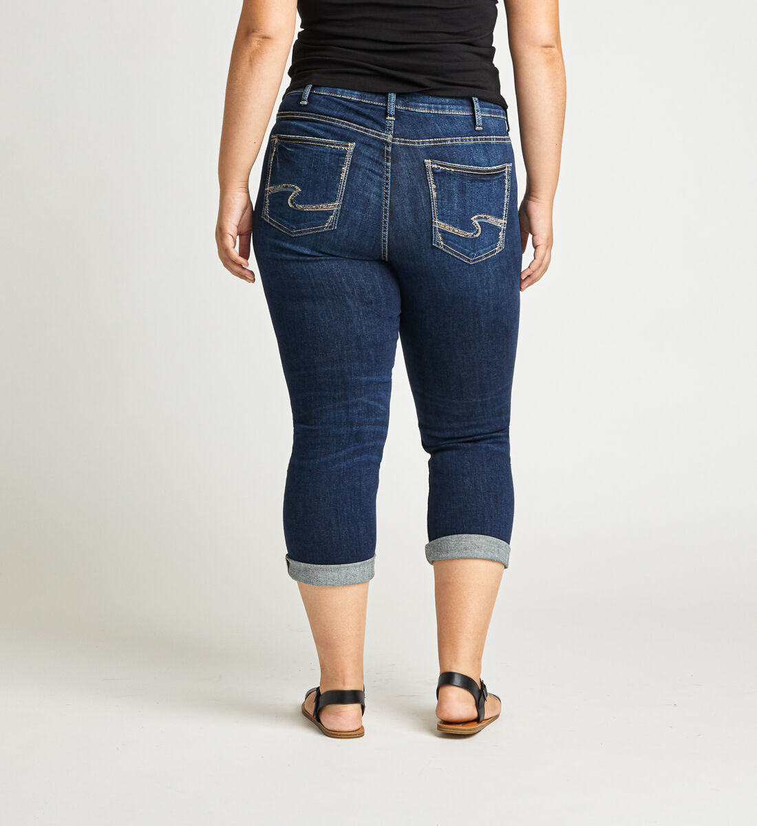 silver jeans capris plus size