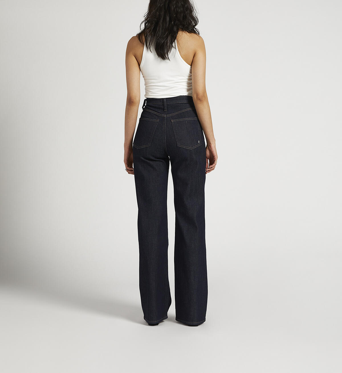 Highly Desirable High Rise Trouser Leg Jeans, Indigo, hi-res image number 1