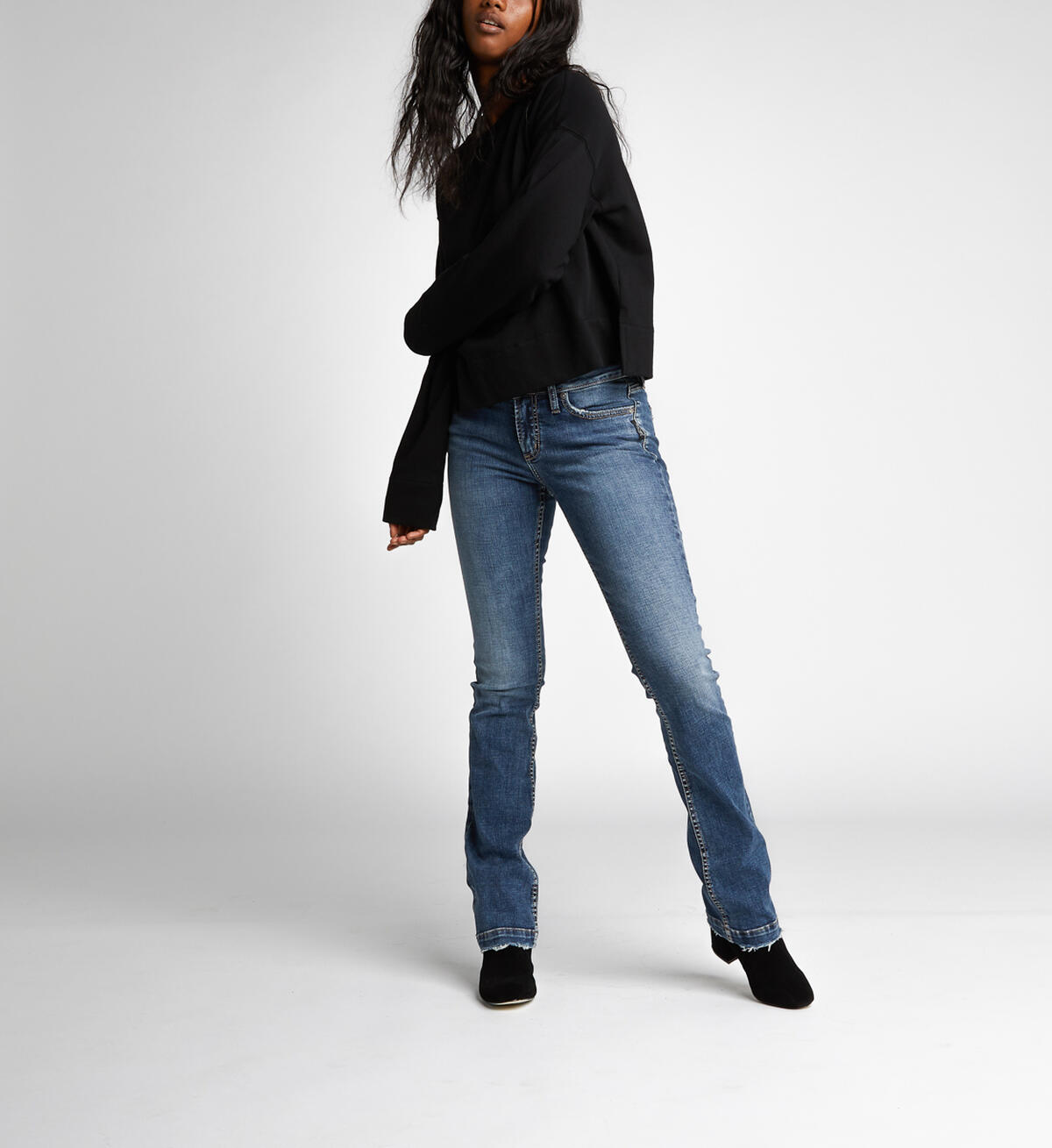 Elyse Slim Boot Mid Dark Wash, , hi-res image number 3