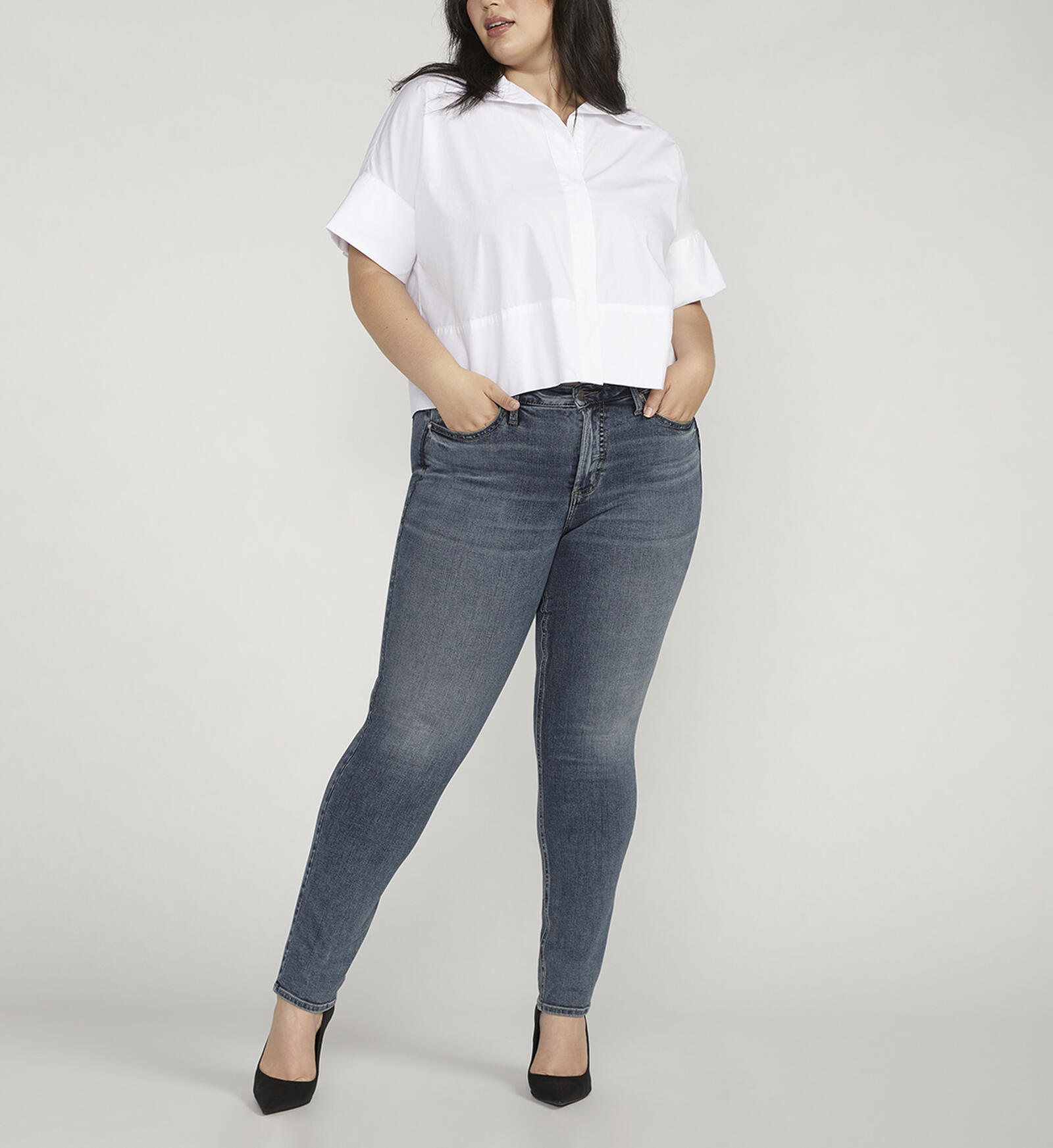 Buy Most Wanted Mid Rise Straight Leg Jeans Plus Size for USD