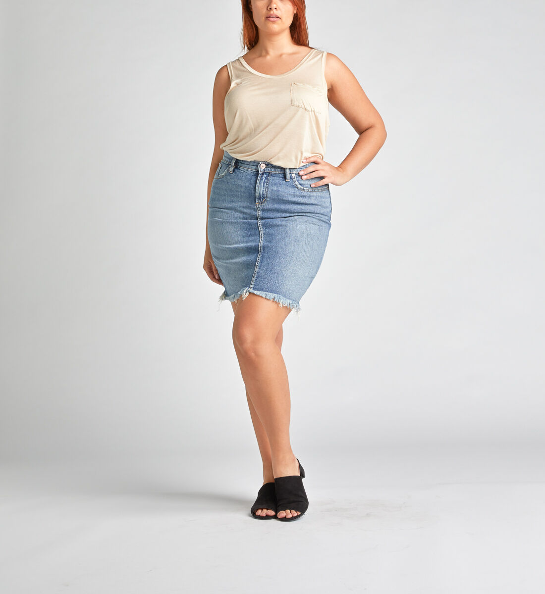 Buy Frisco High Rise Vintage Pencil Skirt for USD 64.00 Silver Jeans US New
