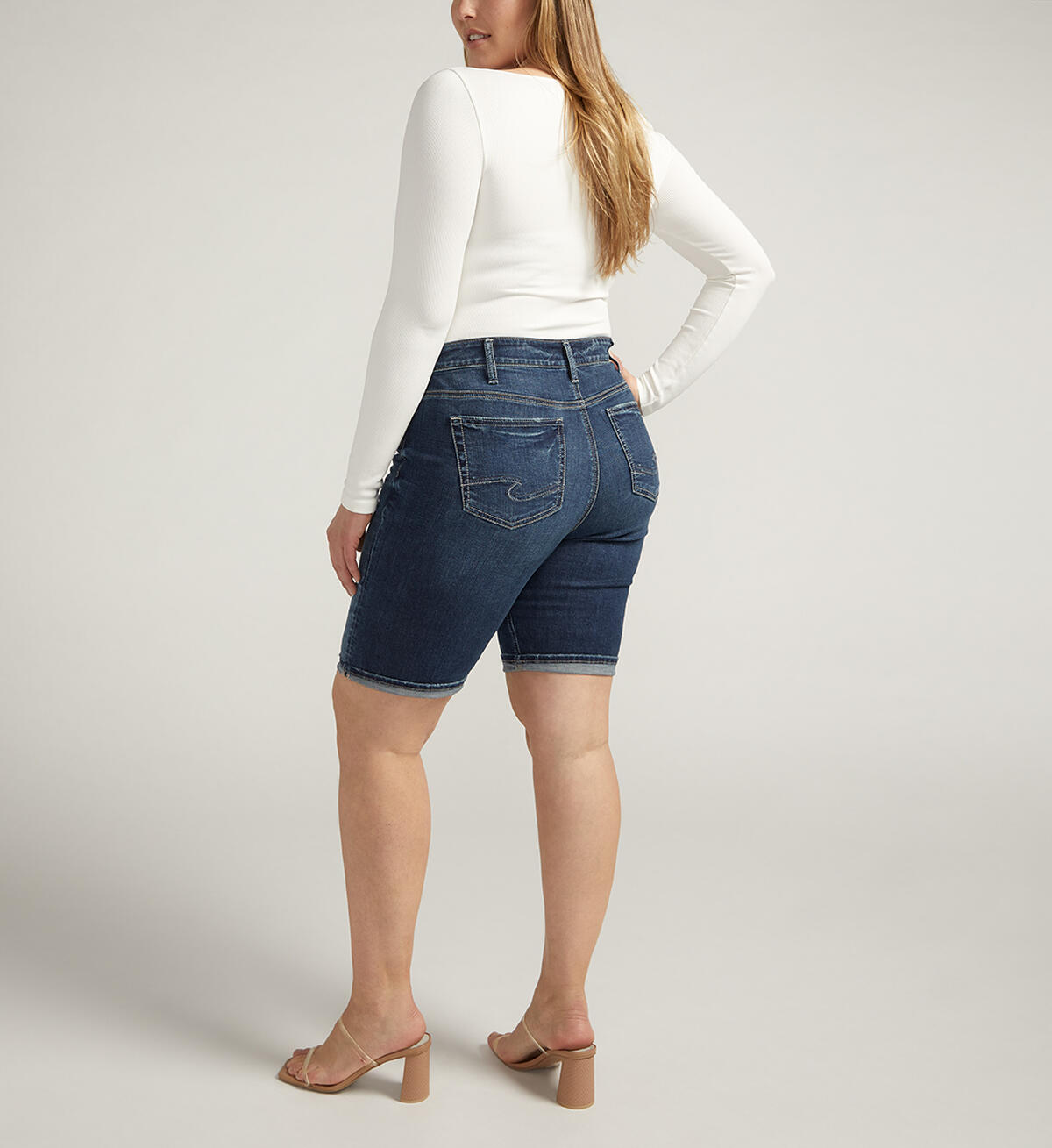 Suki Mid Rise Bermuda Shorts Plus Size, , hi-res image number 1