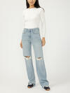 Highly Desirable High Rise Trouser Leg Jeans image number 0
