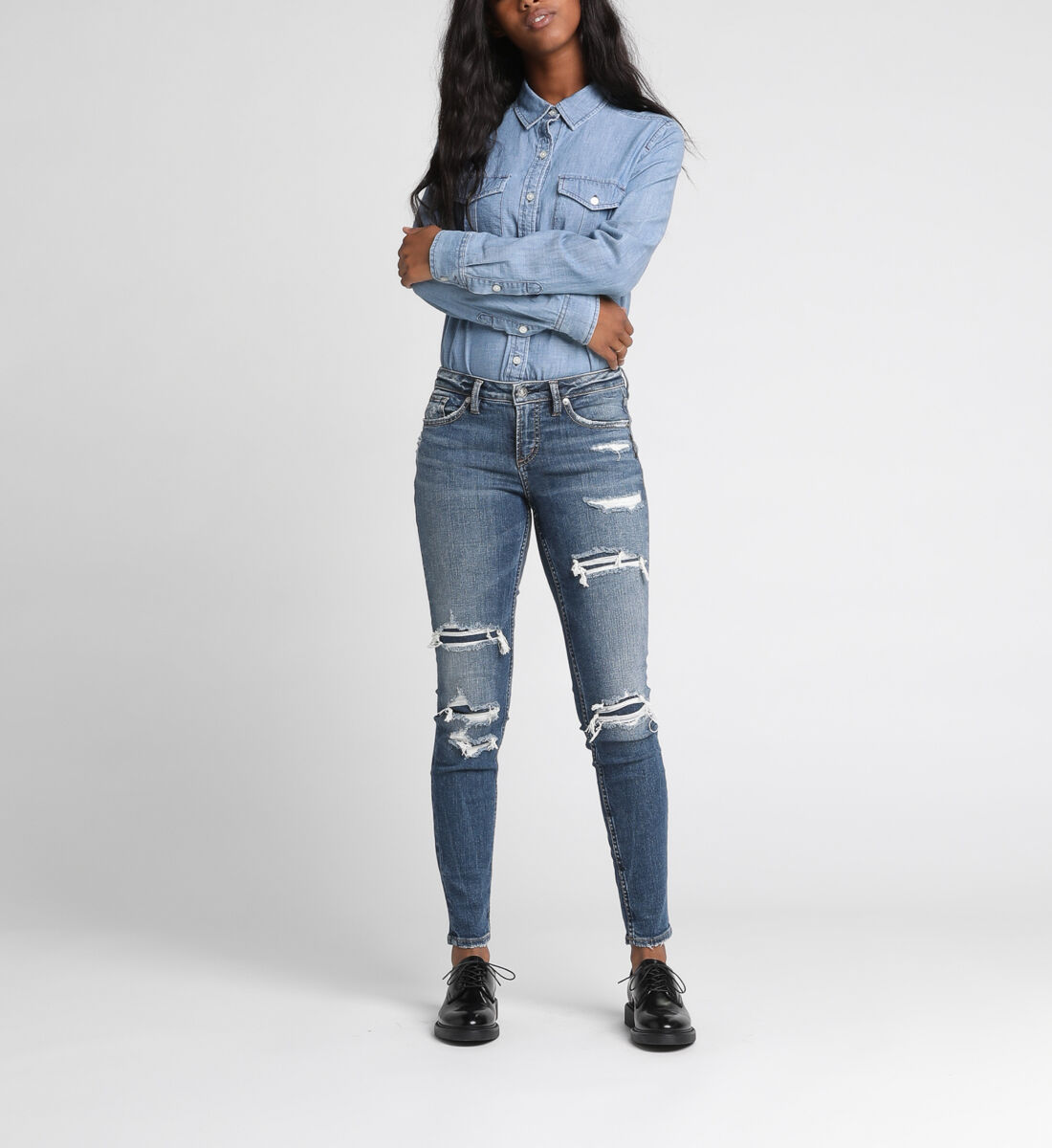 Aiko skinny sale silver jeans