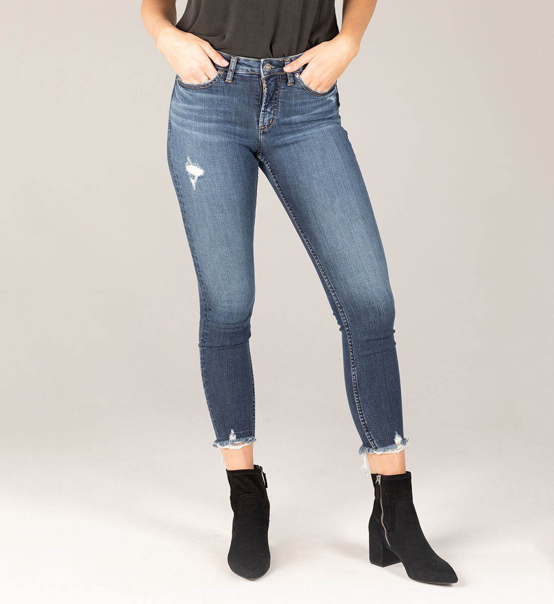 Most Wanted Mid Rise Skinny Jeans Front