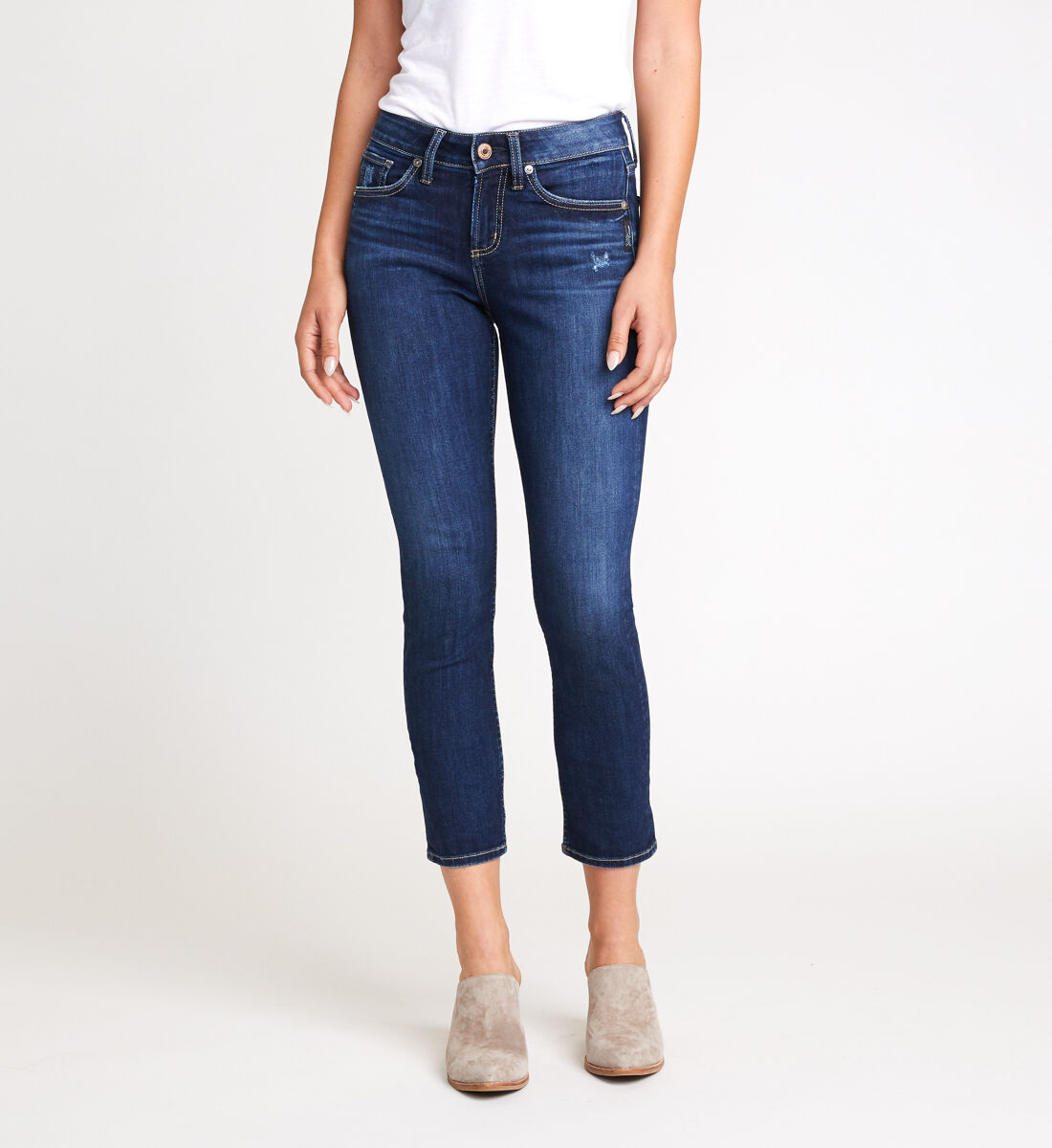 Womens Avery High Rise Skinny Jeans Silver Jeans Co