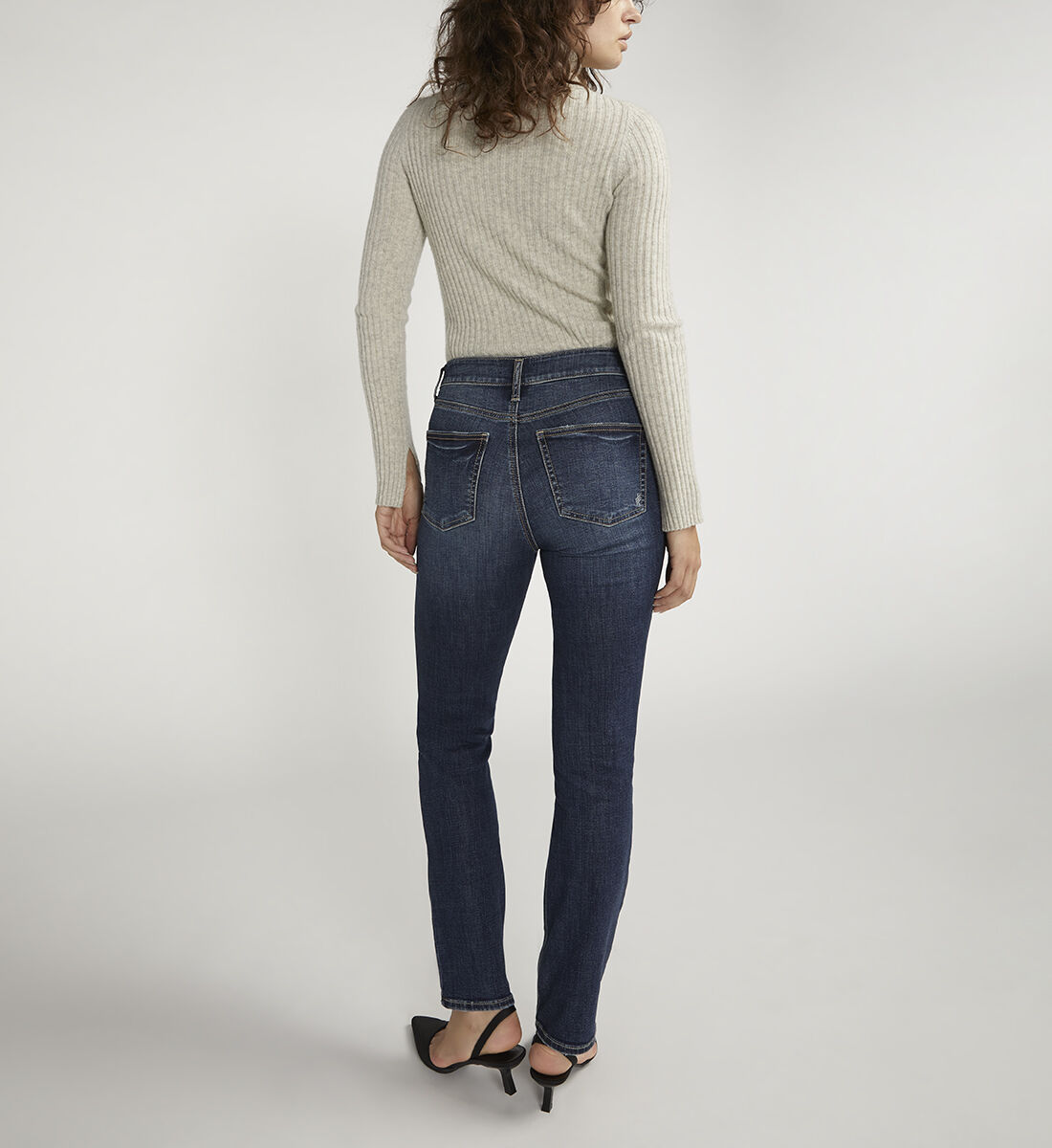 【INCHANT ME】460 Slab Semi-Wide Denim Lexi Mid-Rise Coated Seamed Wide Leg | Premium Italian Fabric
