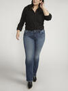 Suki Mid Rise Slim Bootcut Jeans Plus Size, Indigo, hi-res image number 0