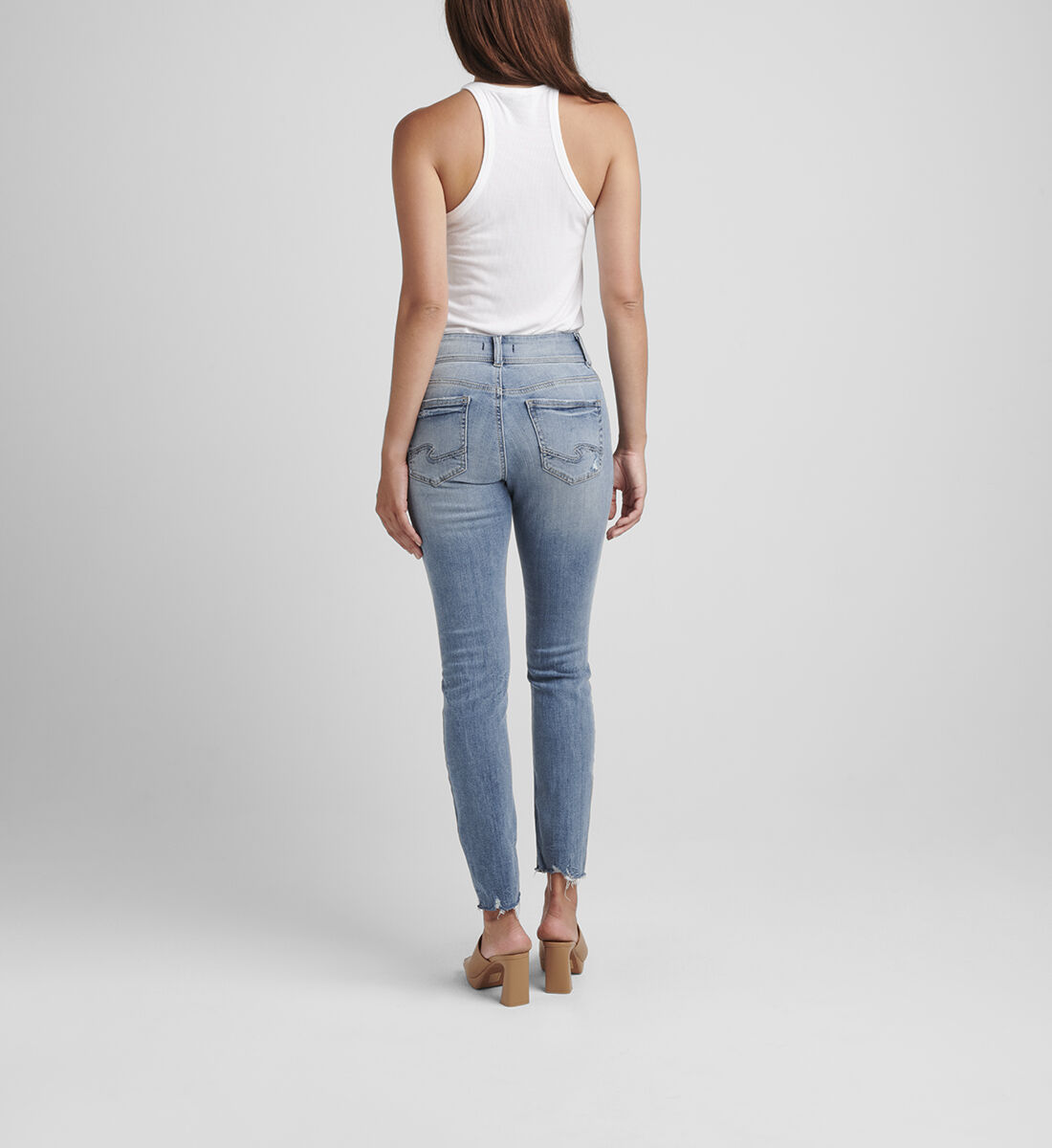 Suki Mid Rise Skinny Jeans Back