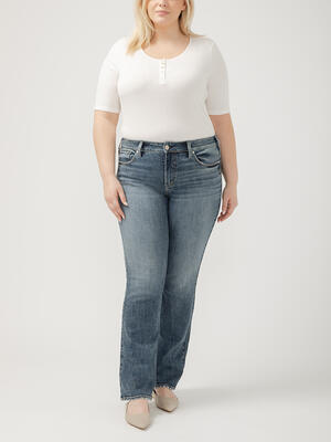 Suki Mid Rise Bootcut Jeans Plus Size