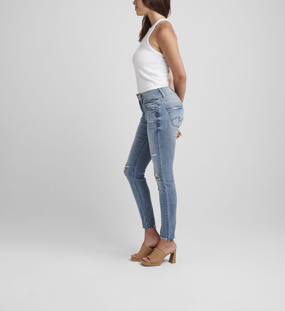 Suki Mid Rise Skinny Jeans Side