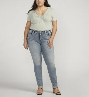 Suki Mid Rise Straight Leg Jeans Plus Size