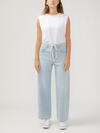 Be Easy Straight Leg Drawstring Jeans, , hi-res image number 0