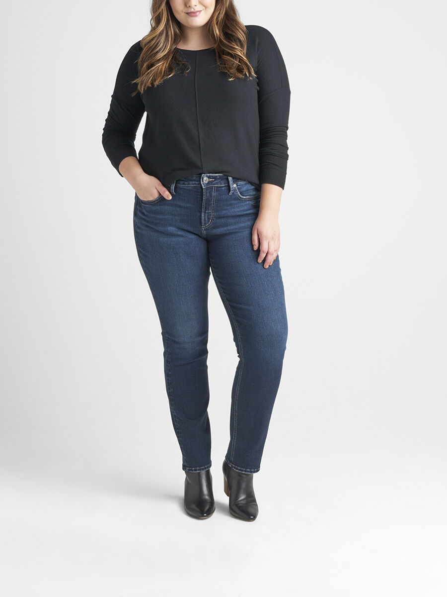 Suki Mid Rise Straight Leg Jeans Plus 