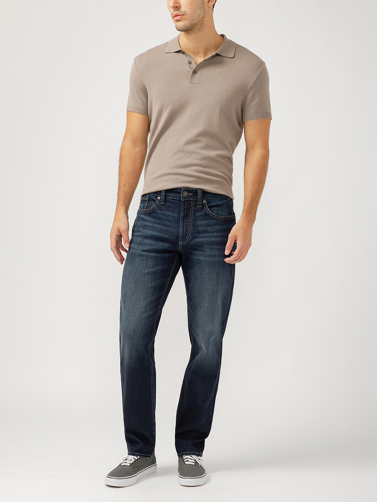 Eddie Classic Athletic Fit Tapered Leg Jeans image number 0