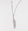 Silver-Tone Long Feather Necklace, , hi-res image number 2