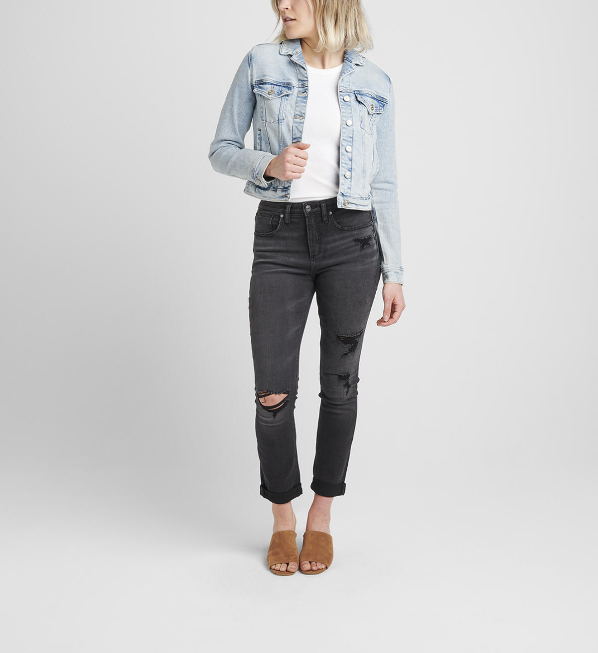 Fitted Denim Jacket, , hi-res image number 0