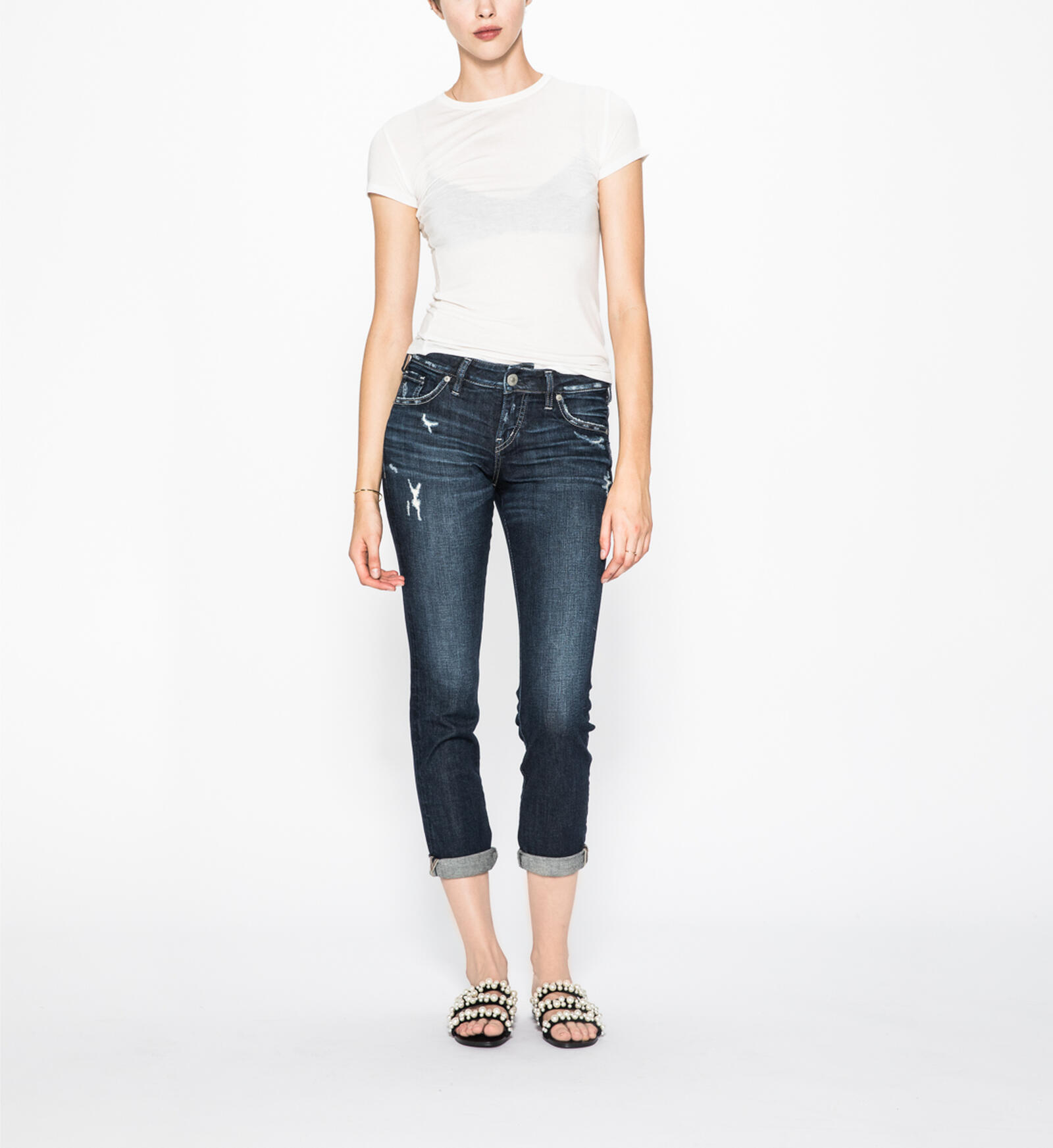 Buy Sam Boyfriend Mid Rise Slim Leg Jeans for USD 79.00 | Silver Jeans US  New
