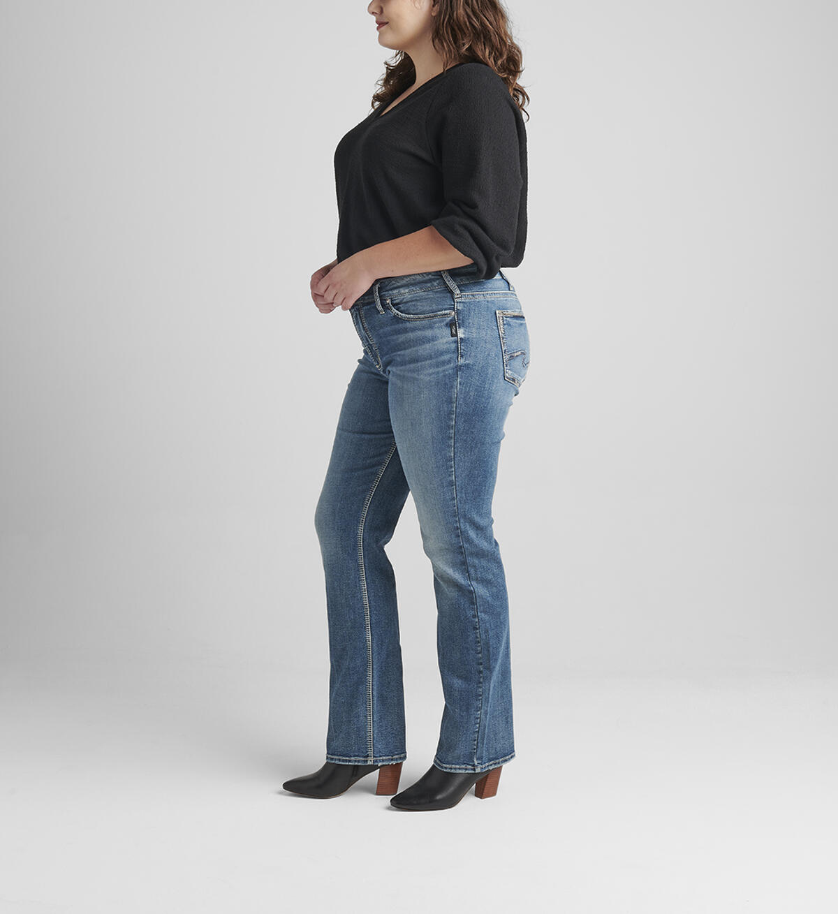 Suki Mid Rise Slim Bootcut Jeans Plus Size, , hi-res image number 2