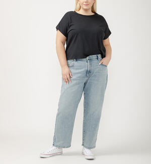 90s Relaxed Mid Rise Straight Leg Jeans Plus Size