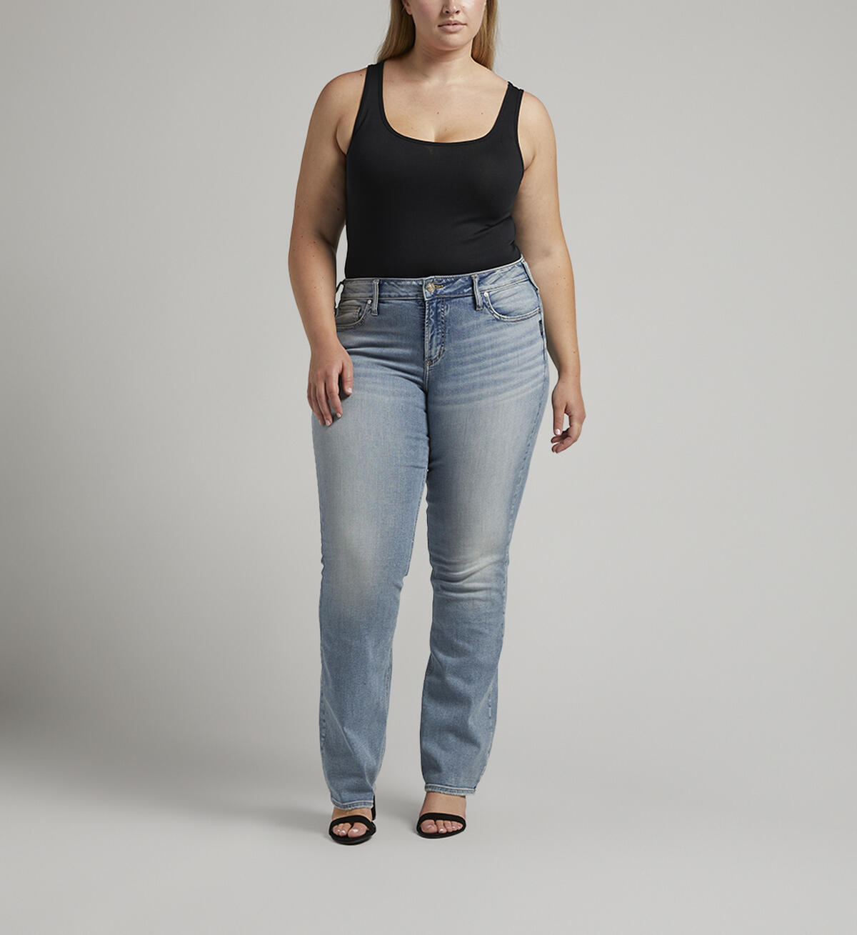 Suki Mid Rise Slim Bootcut Jeans Plus Size, Indigo, hi-res image number 0