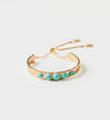Gold-Tone Turquoise Bangle Bracelet, , hi-res image number 0