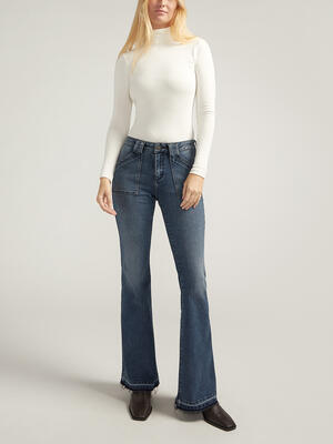 Suki Mid Rise Flare Leg Jeans