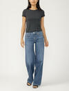 Suki Mid Rise Wide Leg Knit Flex Jeans image number 3