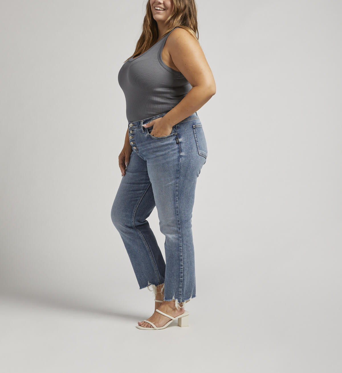 Beau Mid Rise Slim Leg Jeans Plus Size, Indigo, hi-res image number 2