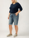 Elyse Mid Rise Luxe Stretch Bermuda Shorts Plus Size image number 2