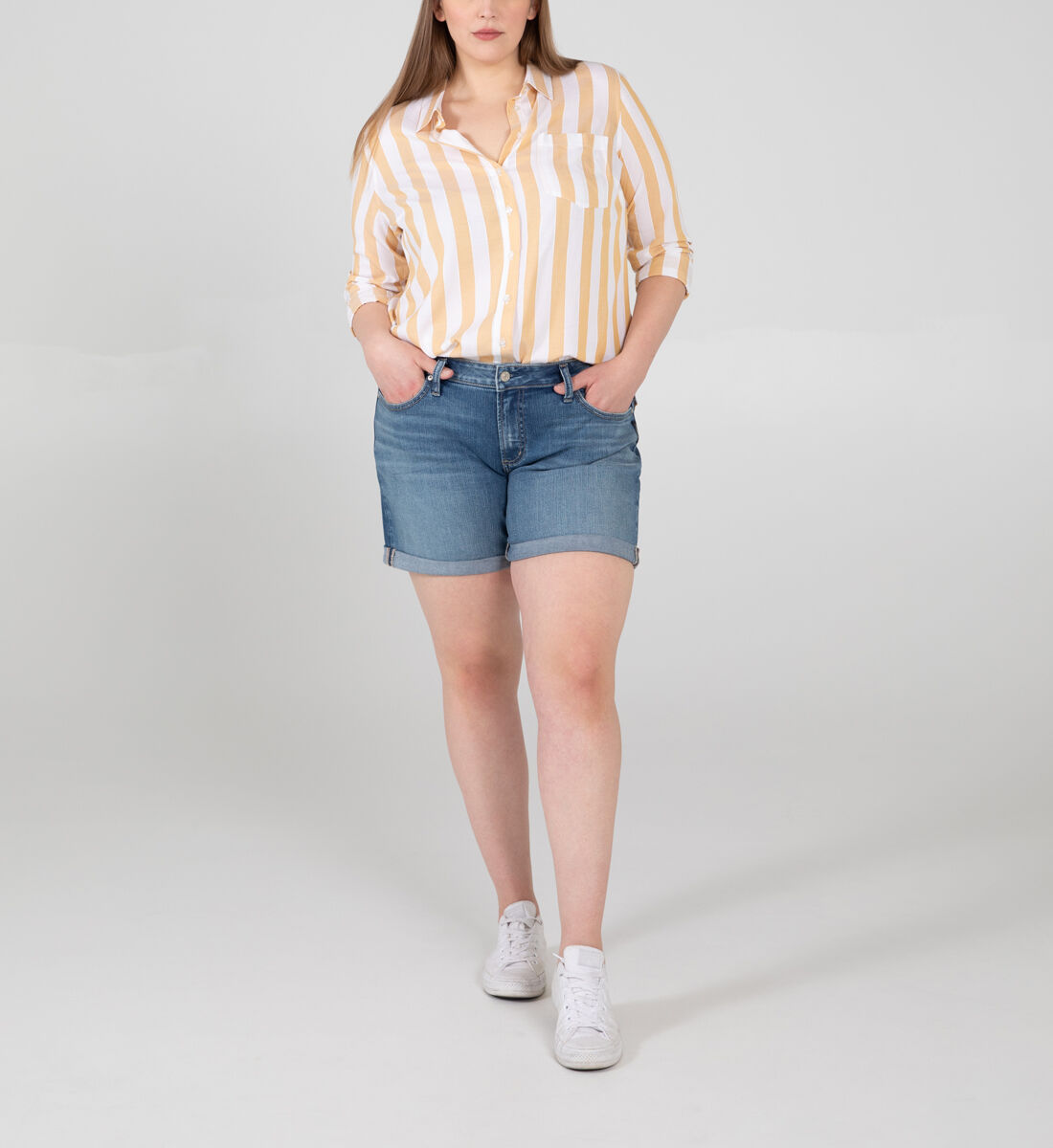 Boyfriend shorts shop plus size
