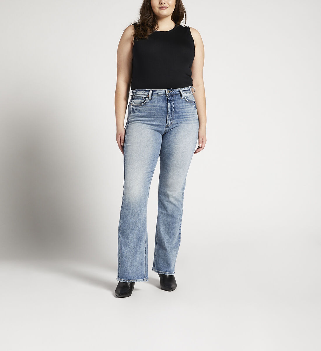 Vintage High Rise Bootcut Jeans Plus Size - Silver Jeans US