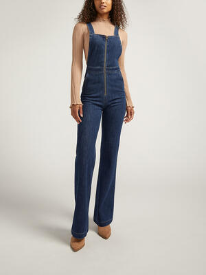 70s Flare Leg Overall Jeans
