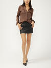 Coated Denim Mini Skirt image number 0
