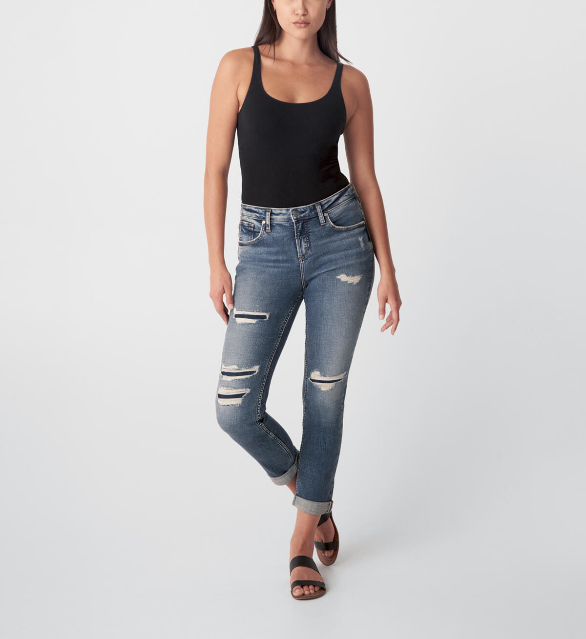 Beau High Rise Slim Leg Eco-Friendly Jeans, , hi-res image number 0
