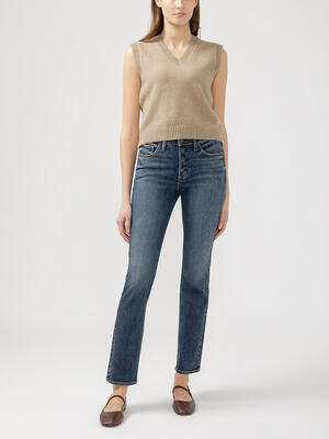 Most Wanted Mid Rise Straight Leg Jeans