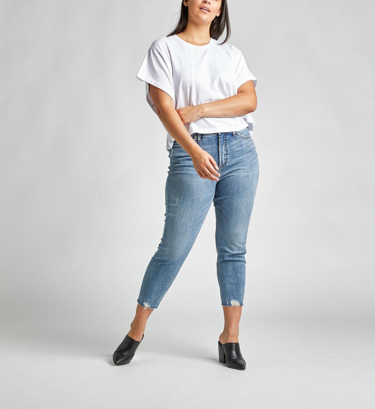 Calley Super-High Rise Curvy Skinny Crop Jeans, , hi-res image number 0