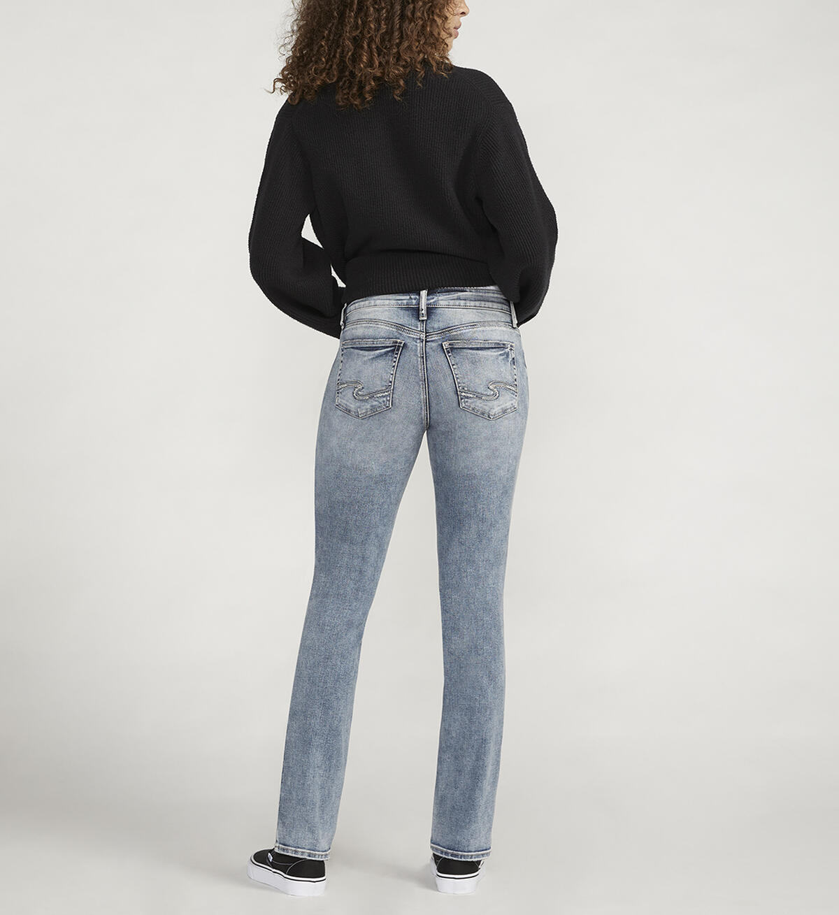 Elyse Mid Rise Straight Leg Jeans, Indigo, hi-res image number 2
