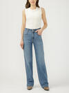Highly Desirable High Rise Trouser Leg Jeans image number 0