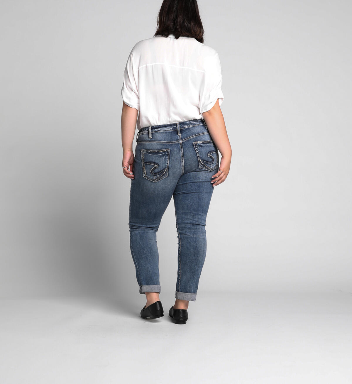 Boyfriend Slim Mid Medium Wash, , hi-res image number 1