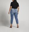 Boyfriend Mid Rise Slim Leg Jeans Plus Size, Indigo, hi-res image number 1