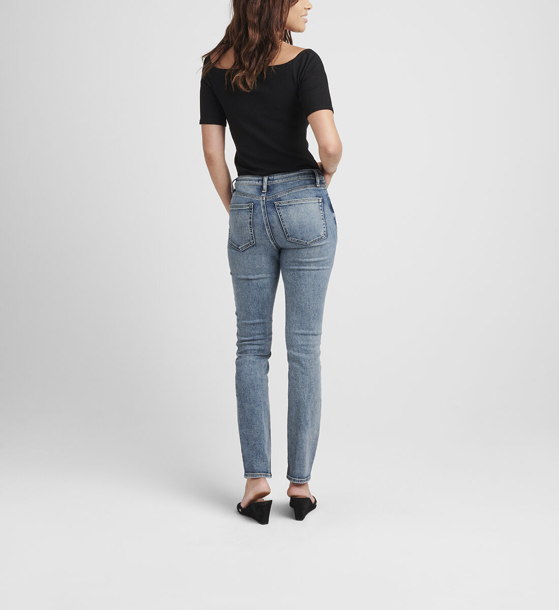 Most Wanted Mid Rise Straight Leg Jeans Back