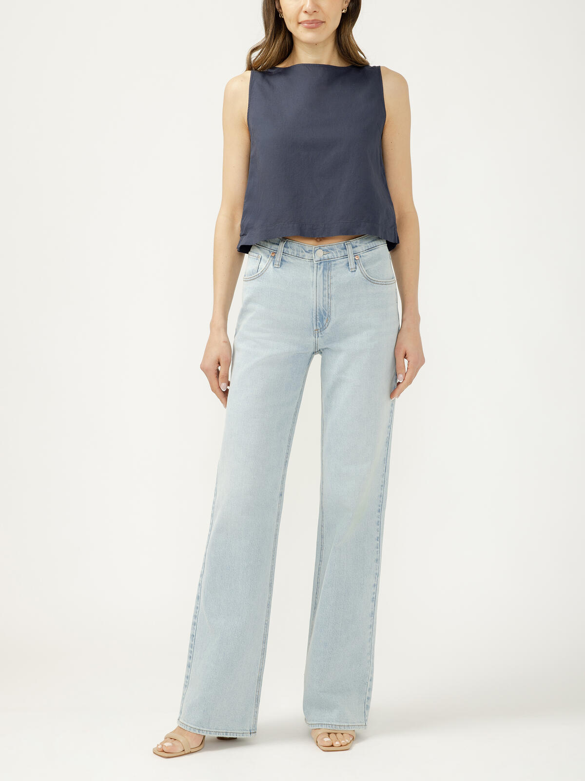 90s Mid Rise Baggy Bootcut Jeans image number 0