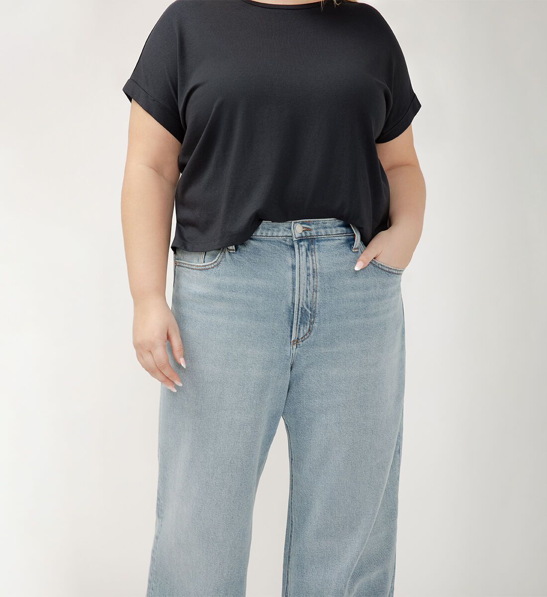 Buy Highly Desirable High Rise Wide Leg Jeans Plus Size for